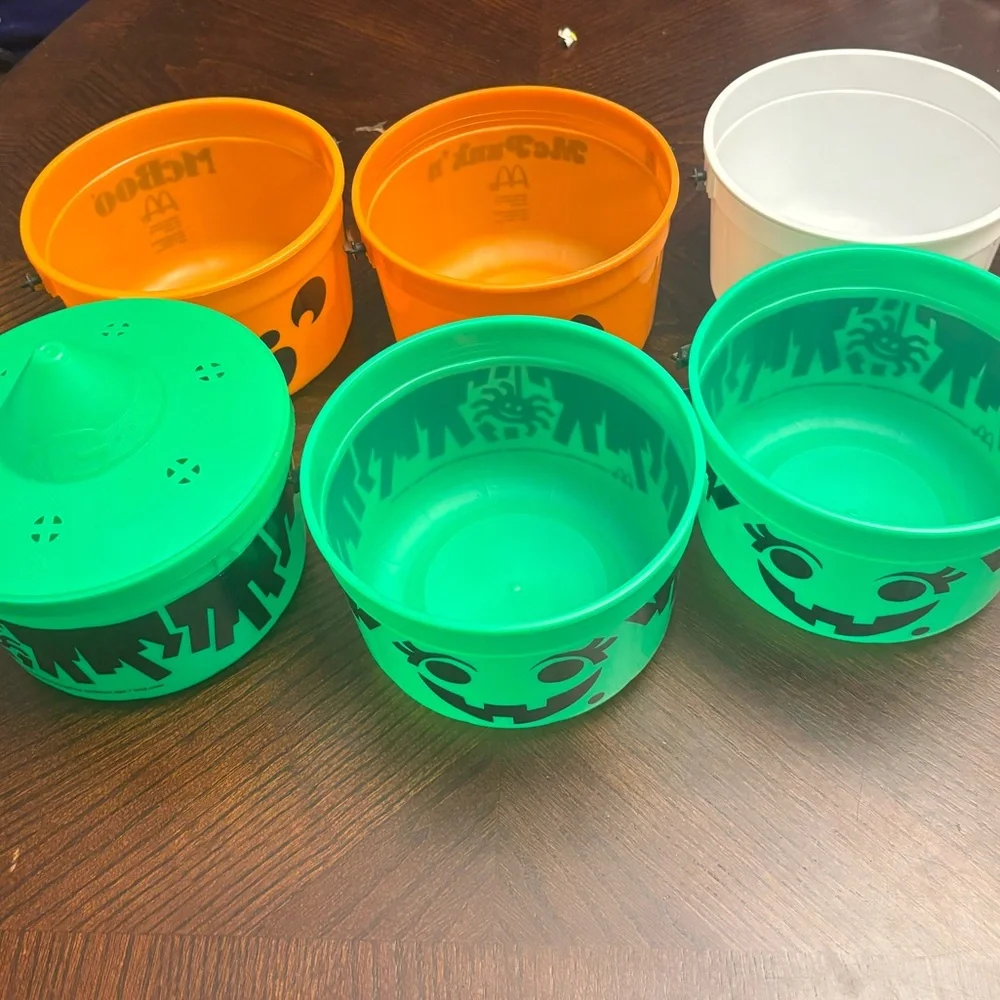 Vintage 1986 McDonald's Halloween Buckets- Lot of 6